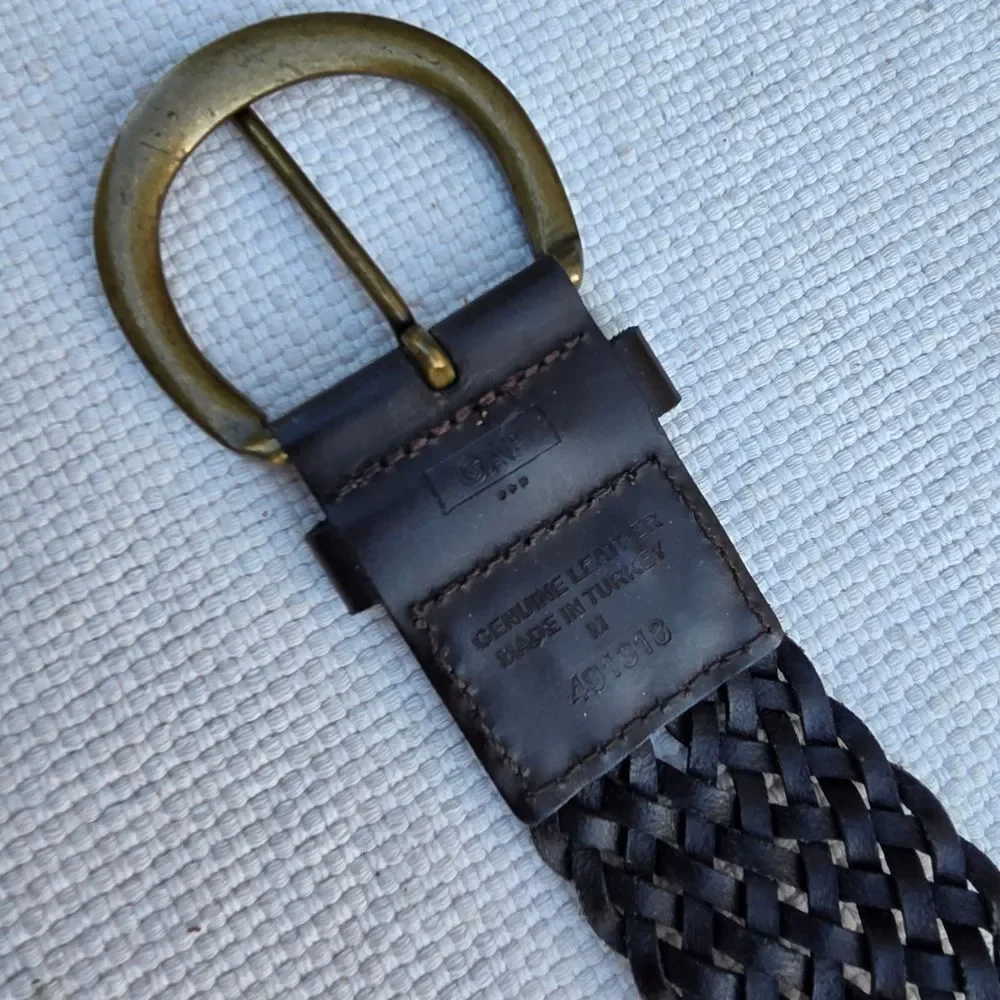 Gap woven leather belt 90s y2k